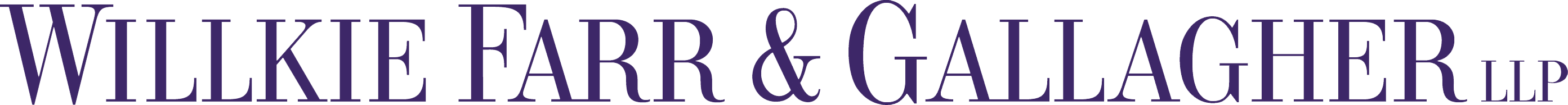 logo of PAW partner Willkie Farr &amp; Gallagher